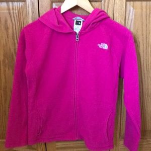 North Face hooded fleece.